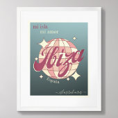 Ibiza Spanje Balearen Eiland elegant blauw Poster