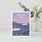 Ibiza Spanje Beroemde Reisplaats Illustratie Briefkaart (Staand voorkant)