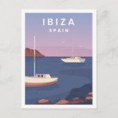 Ibiza Spanje Beroemde Reisplaats Illustratie Briefkaart (Voorkant)