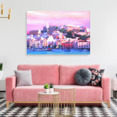 Ibiza Spanje bij zonsondergang Canvas Afdruk (Insitu (Woonkamer))