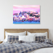 Ibiza Spanje bij zonsondergang Canvas Afdruk (Insitu (Slaapkamer))