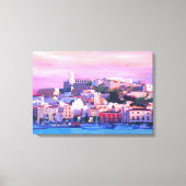 Ibiza Spanje bij zonsondergang Canvas Afdruk (Voorkant)