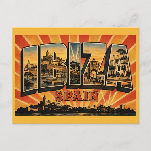 Ibiza Spanje Dalt Vila Citadel Briefkaart (Voorkant)