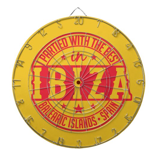 IBIZA Spanje dart board Dartbord (Voorkant)