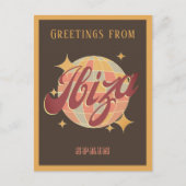 Ibiza Spanje Disco bal Retro Briefkaart (Voorkant)