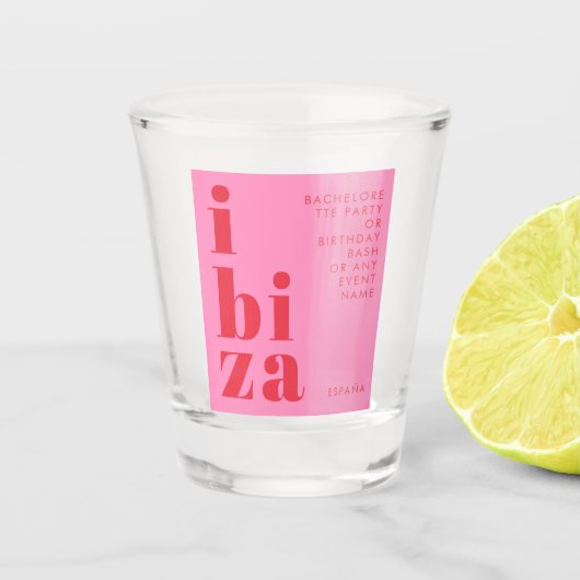 Ibiza Spanje España feest Geschoten glas (Voorkant)