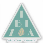 Ibiza Spanje logo modern strand kleuren Sticker (Voorkant)