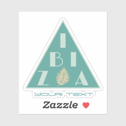 Ibiza Spanje logo modern strand kleuren Sticker (Vel)