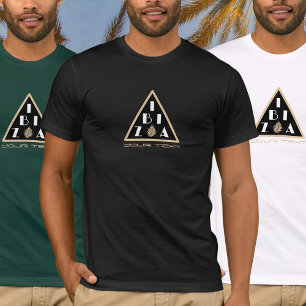 Ibiza Spanje logo modern zwart wit Sticker T-shirt