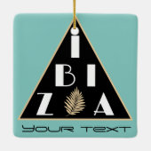 Ibiza Spanje logo moderne inrichting Keramisch Ornament (Achterkant)