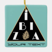Ibiza Spanje logo moderne inrichting Keramisch Ornament (Voorkant)