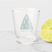 Ibiza Spanje logo moderne strandbar Shot Glas (Achterkant)