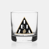 Ibiza Spanje logo moderne strandbar Whisky Glas (Voorkant)