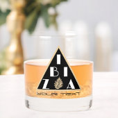 Ibiza Spanje logo moderne strandbar Whisky Glas