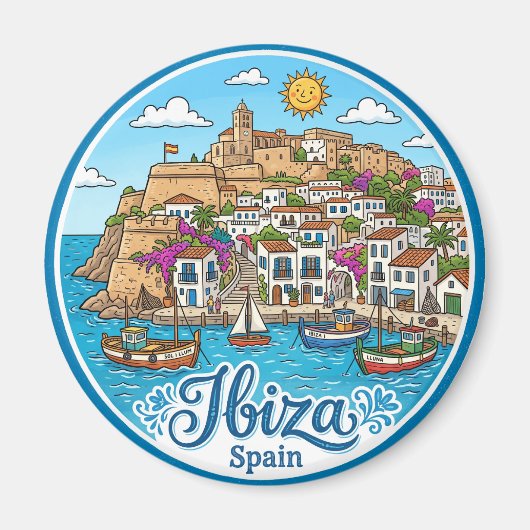 Ibiza Spanje Magneet (Voorkant)