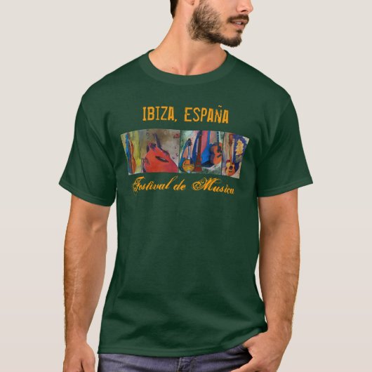 Ibiza, Spanje Music Festival - Front T-shirt (Voorkant)