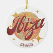 Ibiza Spanje Party Disco bal Retro Keramisch Ornament (Voorkant)