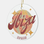 Ibiza Spanje Party Disco bal Retro Keramisch Ornament (Links)