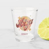 Ibiza Spanje Party Disco bal Retro Shot Glas (Voorkant)