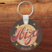 Ibiza Spanje Party Disco bal Retro Sleutelhanger (Voorkant)