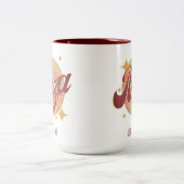 Ibiza Spanje Party Disco bal Retro  Tweekleurige Koffiemok (Center)