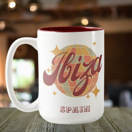 Ibiza Spanje Party Disco bal Retro  Tweekleurige Koffiemok