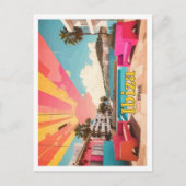 Ibiza Spanje Pop Kunst Reizen Illustratie Briefkaart (Voorkant)