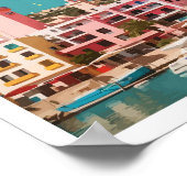 Ibiza Spanje Pop Kunst Reizen Illustratie Poster (Hoek)
