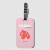 Ibiza, Spanje, Preppy, Preppy kamer, Roze Bagagelabel (Voorkant (verticaal))