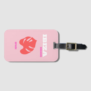 Ibiza, Spanje, Preppy, Preppy kamer, Roze Bagagelabel