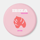Ibiza, Spanje, Preppy, Preppy kamer, Roze Magneet (Voorkant)