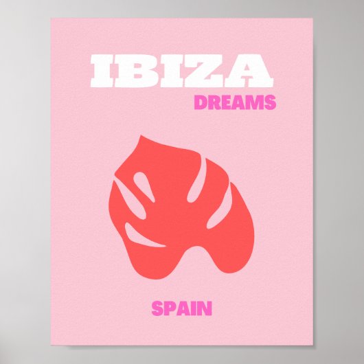 Ibiza, Spanje, Preppy, Preppy kamer, Roze Poster (Voorkant)