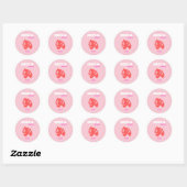 Ibiza, Spanje, Preppy, Preppy kamer, Roze Ronde Sticker (Vel)