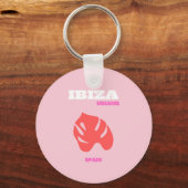 Ibiza, Spanje, Preppy, Preppy kamer, Roze Sleutelhanger (Voorkant)