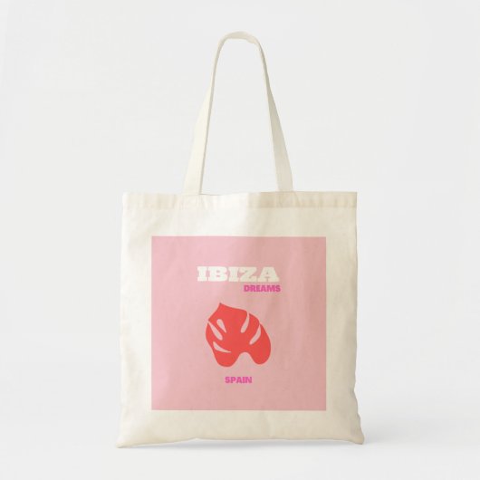 Ibiza, Spanje, Preppy, Preppy kamer, Roze Tote Bag (Voorkant)