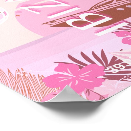 Ibiza, Spanje, Reiskunst, Preppy Art, Pastel Poster (Hoek)