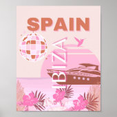 Ibiza, Spanje, Reiskunst, Preppy Art, Pastel Poster (Voorkant)