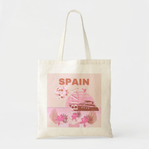Ibiza, Spanje, Reiskunst, Preppy Art, Pastel Tote Bag