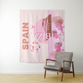 Ibiza, Spanje, Reiskunst, Preppy Art, Pastel Wandkleed (In situ)