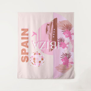 Ibiza, Spanje, Reiskunst, Preppy Art, Pastel Wandkleed