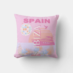 Ibiza, Spanje, Reiskunst, Preppy Art, Roze Kussen