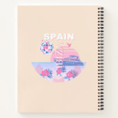 Ibiza, Spanje, Reiskunst, Preppy Art, Roze, Pastel Notitieboek (Achterkant)