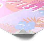 Ibiza, Spanje, Reiskunst, Preppy Art, Roze Poster (Hoek)