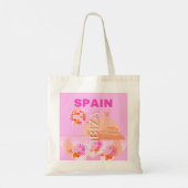 Ibiza, Spanje, Reiskunst, Preppy Art, Roze, Preppy Tote Bag (Achterkant)