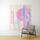 Ibiza, Spanje, Reiskunst, Preppy Art, Roze Wandkleed (In situ)