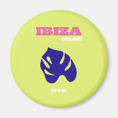 Ibiza, Spanje, Reiskunst, Preppy, Groen Magneet (Voorkant)