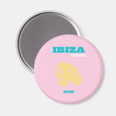 Ibiza, Spanje Reiskunst, Preppy, Roze Magneet (Voorkant / Achterkant)