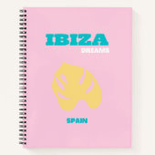 Ibiza, Spanje Reiskunst, Preppy, Roze Notitieboek (Voorkant)