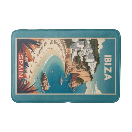 Ibiza, Spanje Reisposter Badmat (Voorkant)