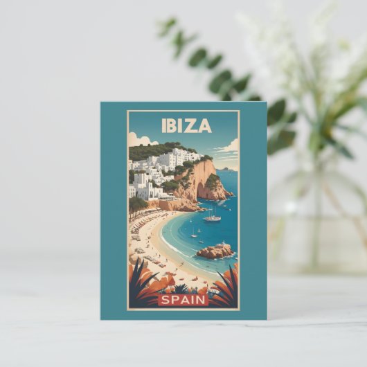 Ibiza, Spanje Reisposter Briefkaart (Staand voorkant)